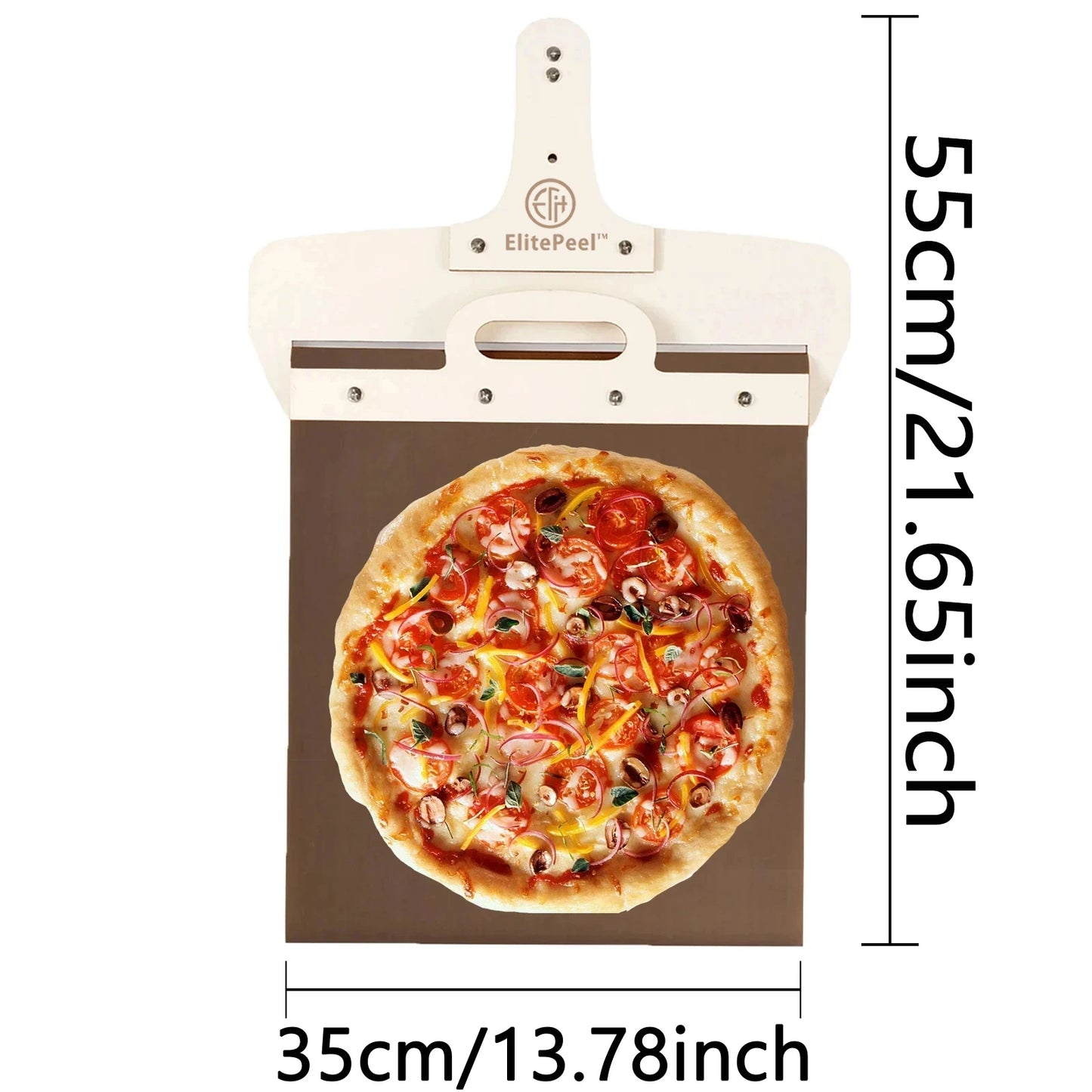 55*35cm Sliding Pizza Peel Shovel Removable Wooden Handle Pizza Spatula